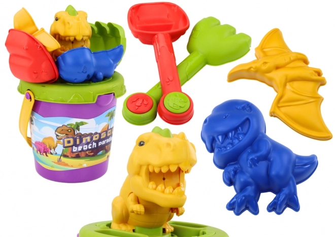 Dinosaur Sand Play Set with Bucket and Molds