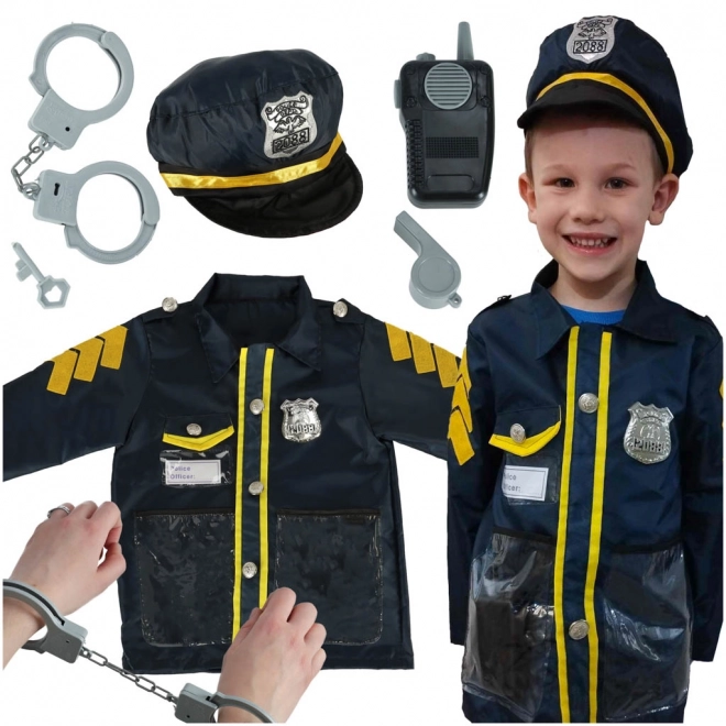 Police Officer Costume Set for Kids 3-8 Years