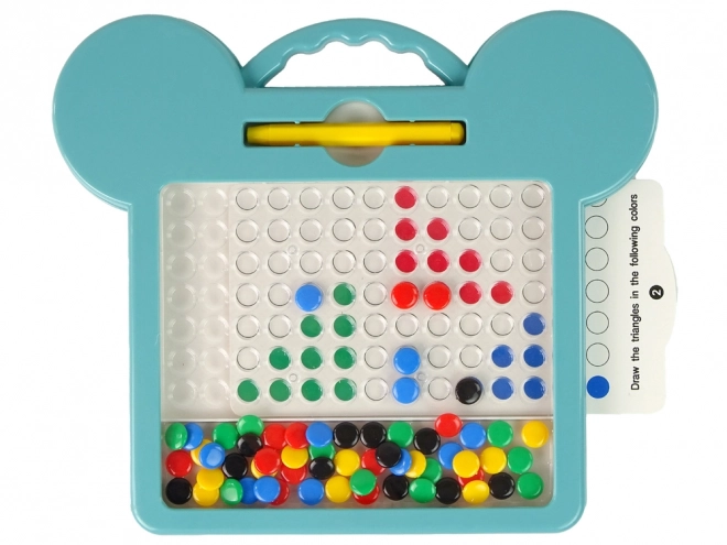 Magnetic Drawing Board with Shapes and Beads