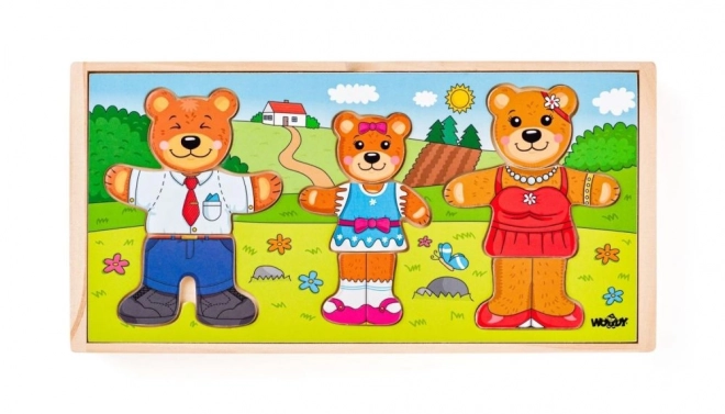 Dress the Bear Family Puzzle