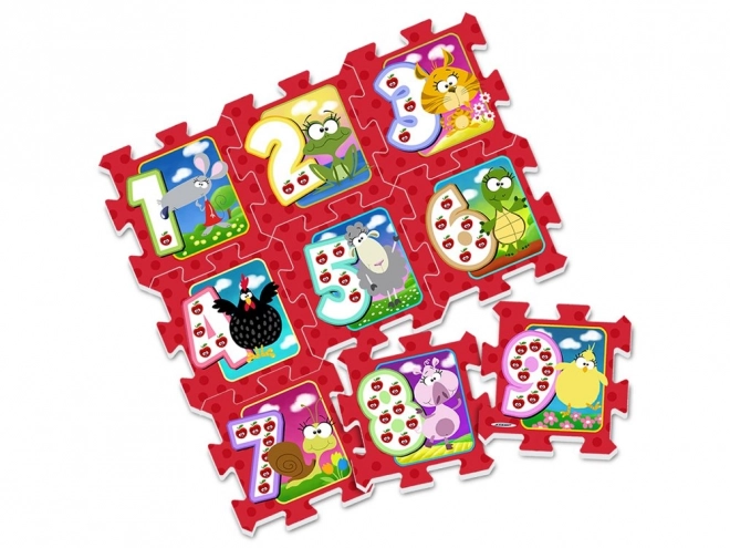 Foam Puzzle Animals and Numbers Play Mat