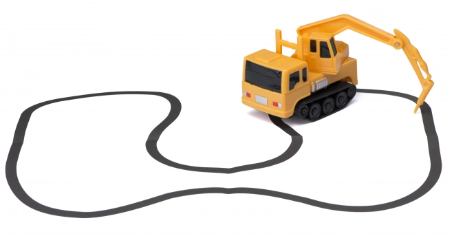 Inductive Excavator Vehicle with Track and Marker