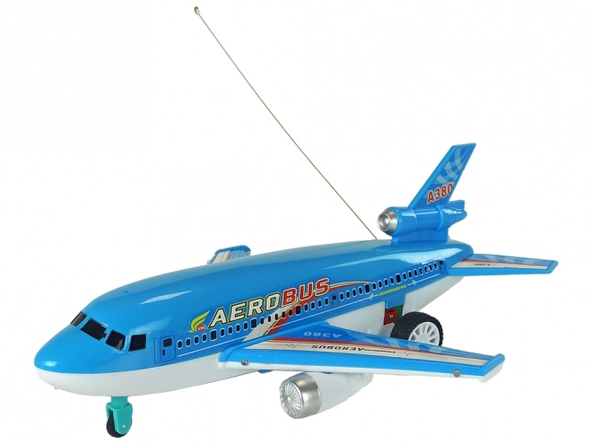 Remote Control Blue Airplane with Lights