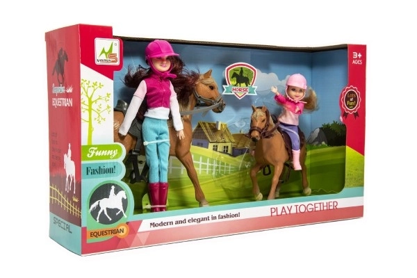 Horse and Jockey Doll Set