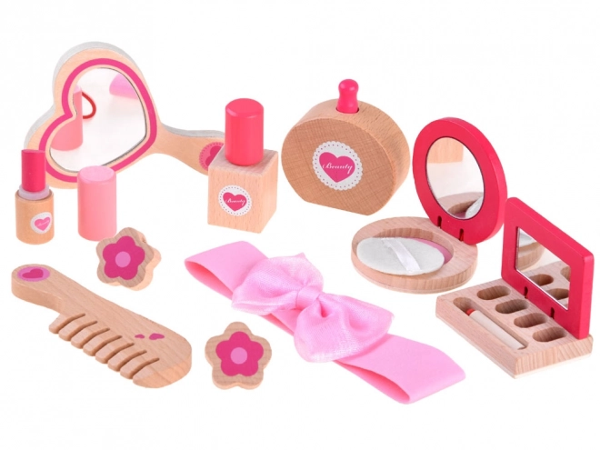 Kids Beauty Case with Wooden Accessories