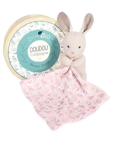 Gift Set - Plush Rabbit with Pink Blanket