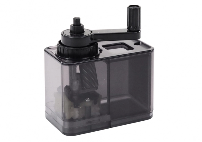 Crank Pencil Sharpener with Container Black