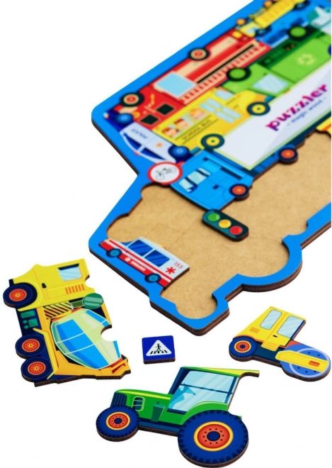 Woodlika Wooden Puzzle Traffic World 18 Pieces