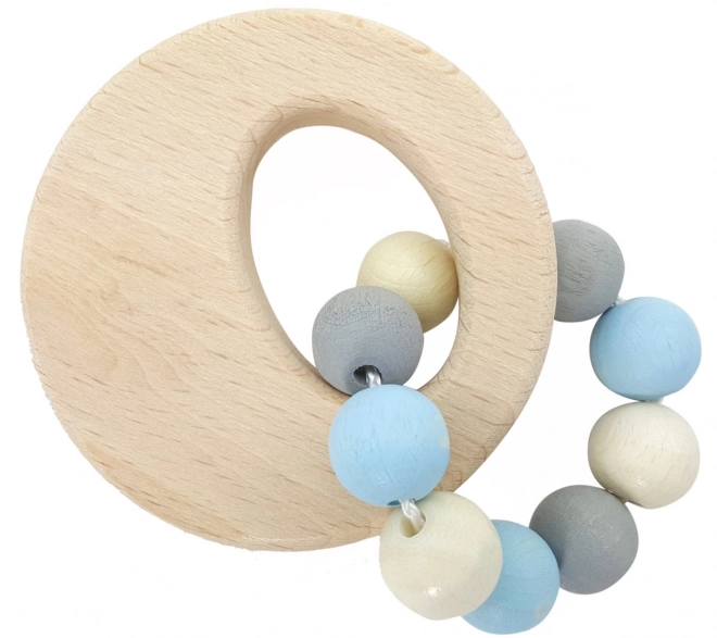 Hess Wooden Teething Ring Blue