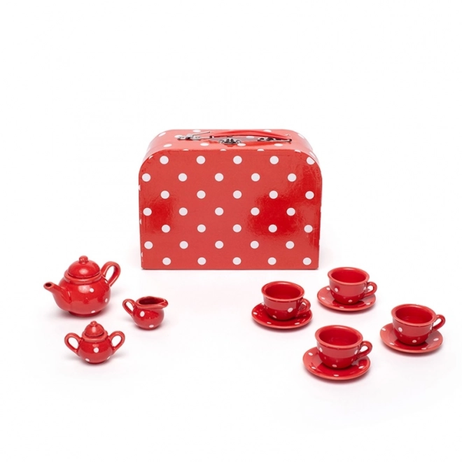 Red Polka Dot Tea Set