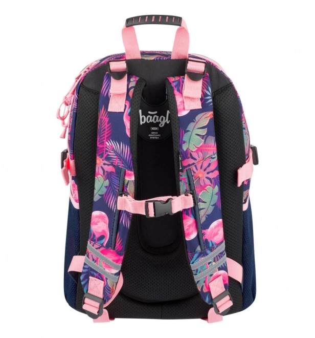 School Backpack Flamingo