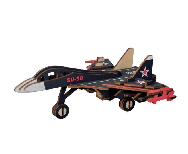 Woodcraft 3D Puzzle Combat Plane SU30