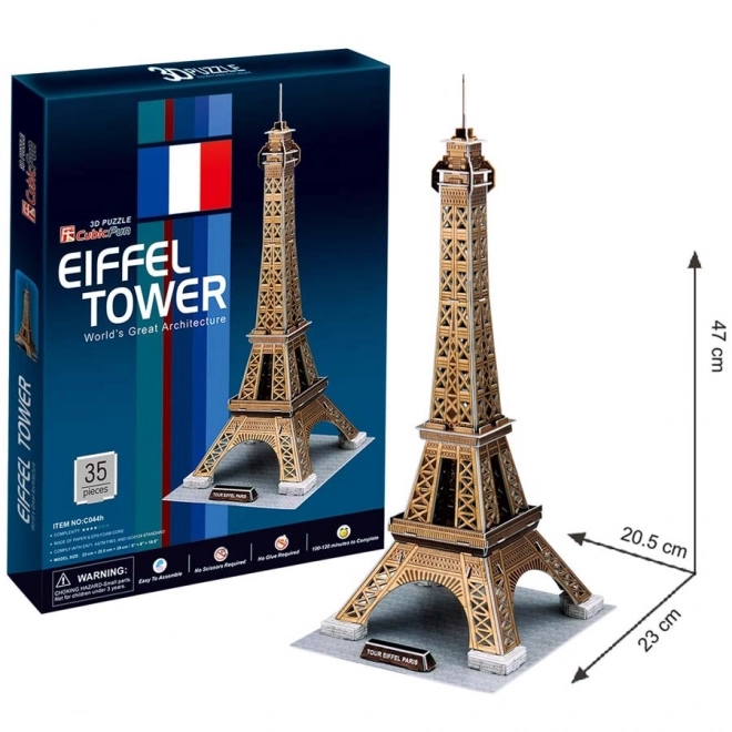 Eiffel Tower Gold 3D Puzzle by CubicFun