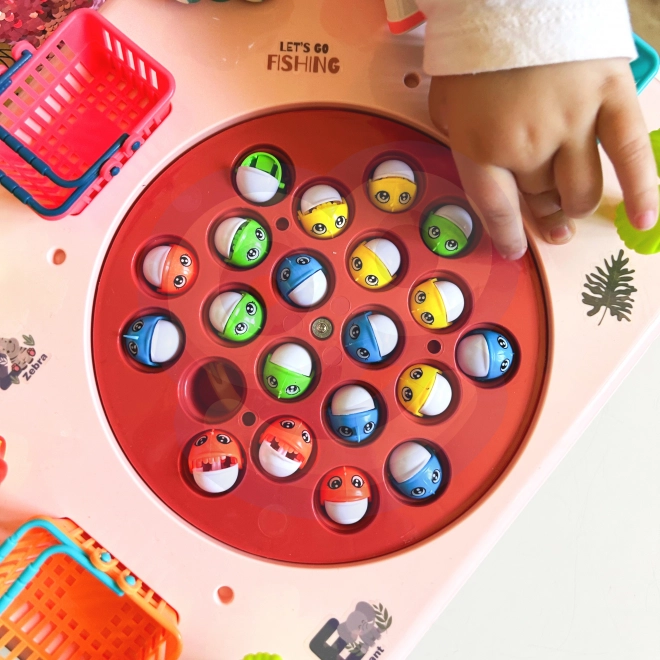Interactive Fishing Game Table Pink