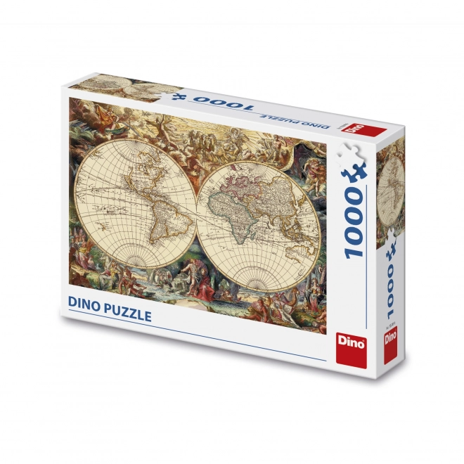 Dino Historical World Map Puzzle 1000 Pieces