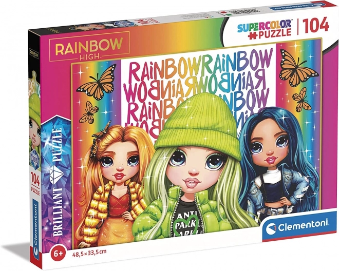 Clementoni Brilliant Puzzle Rainbow High Poppy, Jade and Skyler 104 Pieces