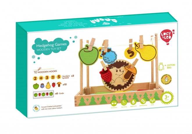 Educational Peg Game Hedgehog by Lucy & Leo