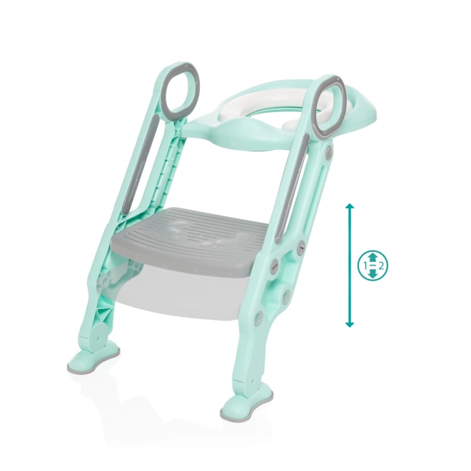 Adjustable Kids Toilet Ladder - Ice Green