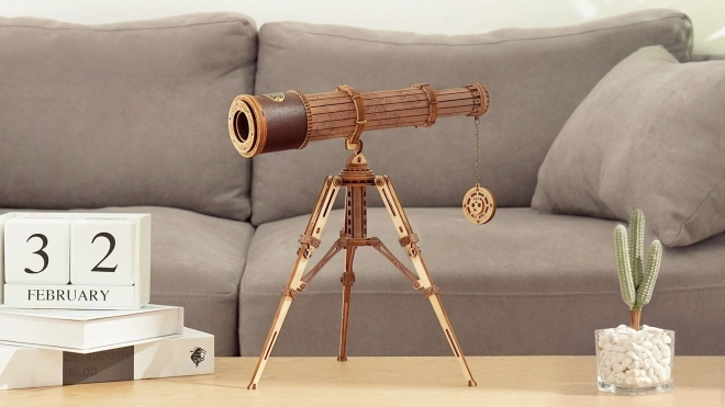 Robotic 3D Wooden Mechanical Puzzle Pirate Telescope