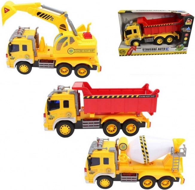 Battery-operated Construction Vehicle City Collection with Sound and Light