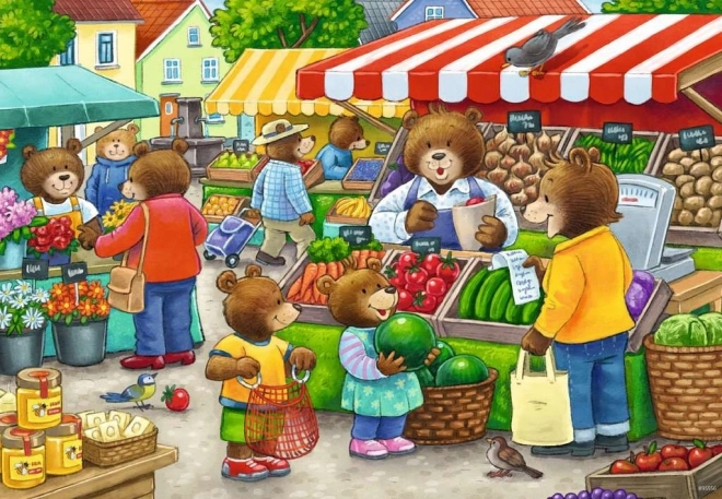 Ravensburger Puzzle Bears Shopping Set of 2