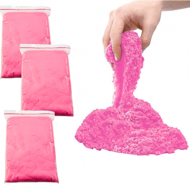 Zestaw magicznego piasku różowy 3kg z akcesoriami