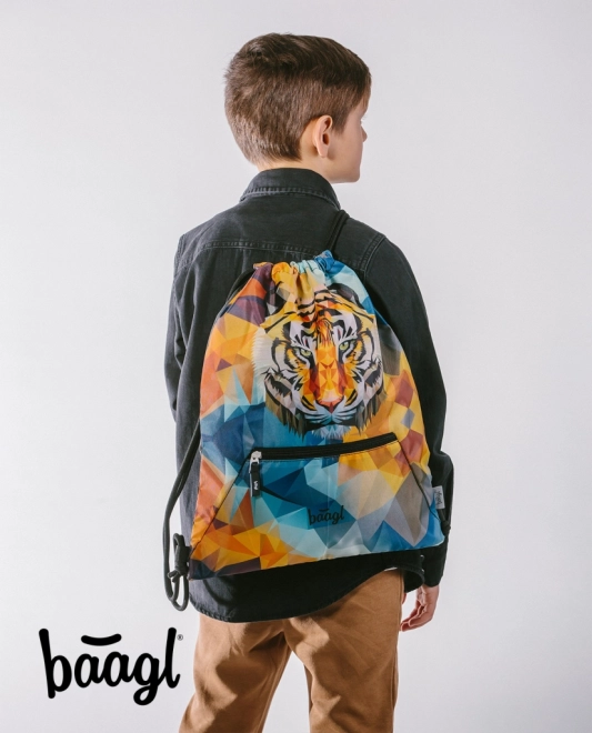 Baagl Kids Drawstring Bag with Pocket