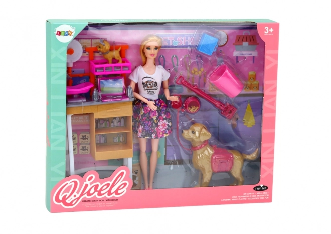 Doll Set with Dogs and Vet Accessories