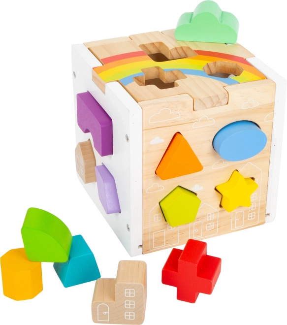 Small Foot Colorful Shape Sorting Cube