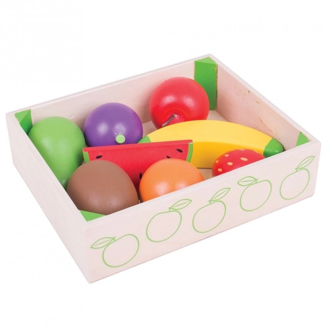 Wooden Fruit Crate for Kids by Bigjigs Toys