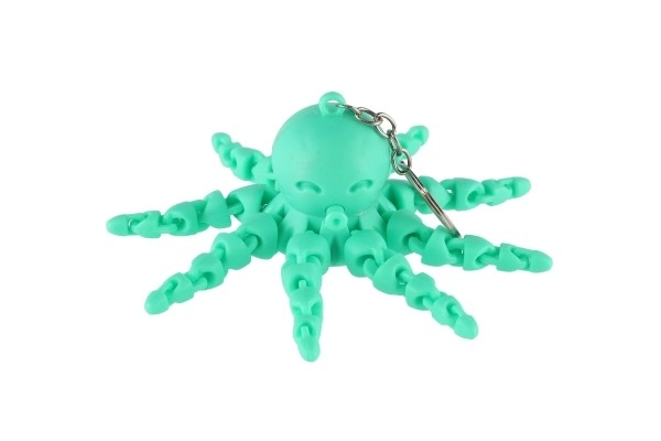 Colorful Flashing Octopus Keychain