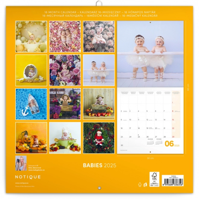 Notique Calendar Babies Featuring Photos by Vera Zlevorova