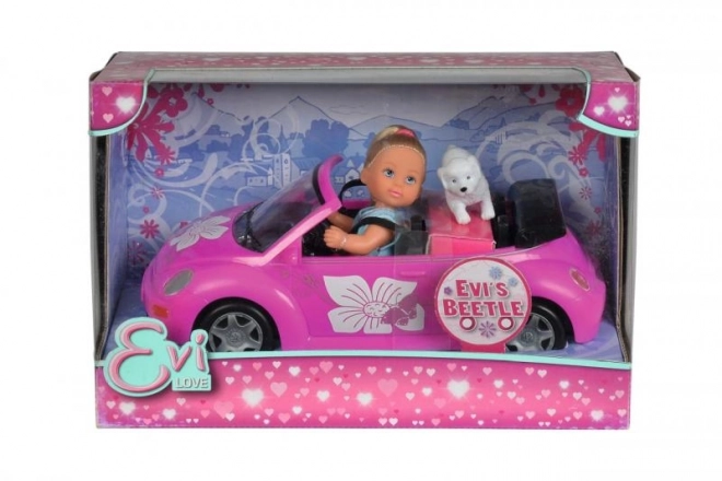 Evička Doll with New Beetle Car