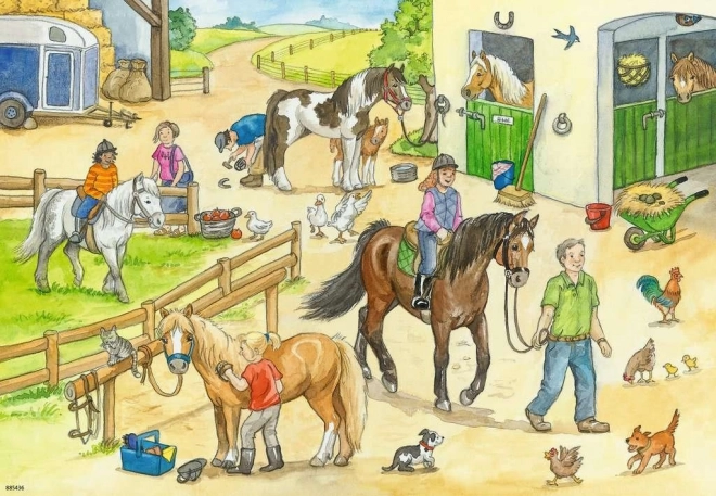 Ravensburger Puzzle In The Stables 2x24 Pieces