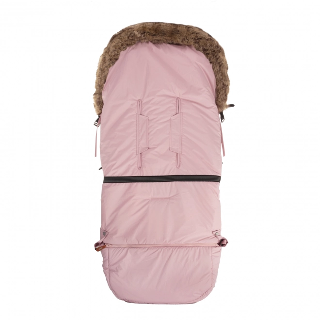 Winter Footmuff Fluffy Combi in Old Pink