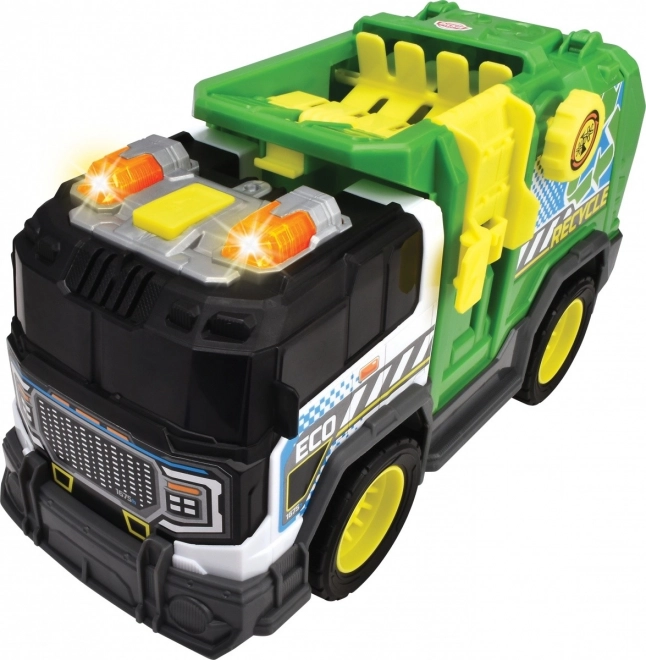 Green Garbage Truck with Lights and Sounds