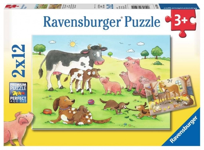 Ravensburger Animal Farm Puzzle 2x12 Pieces