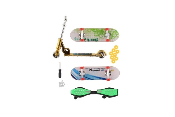 Mini Skateboard and Scooter Toy Set