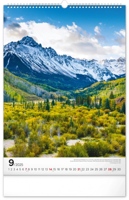 Notique Wall Calendar Mountains 2025