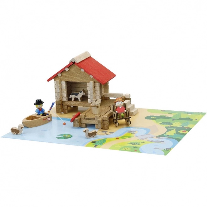 Wooden Fishing Lodge Construction Set