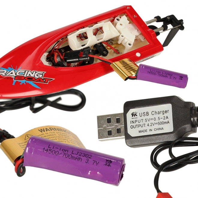 Barca telecomandata ad alta velocità rossa – Rosso