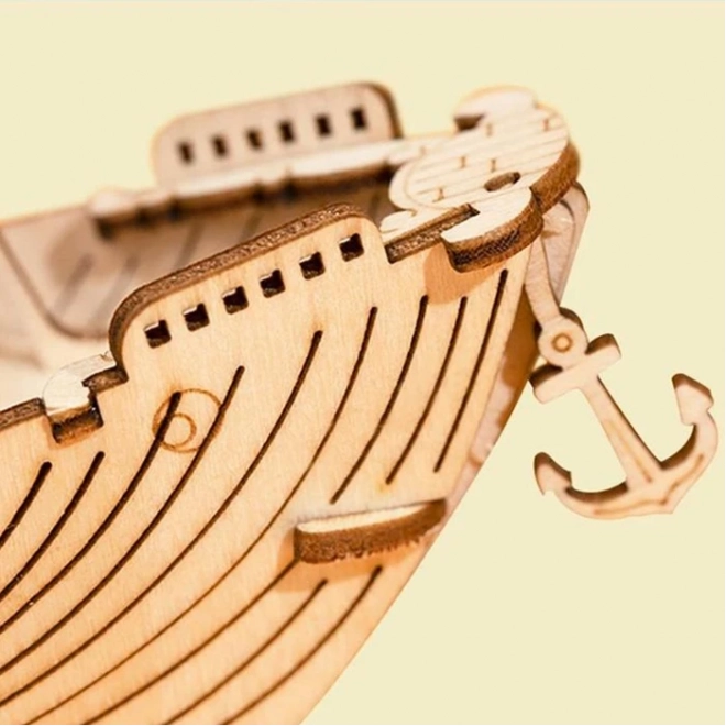 Robotic Wooden 3D Puzzle Fishing Boat