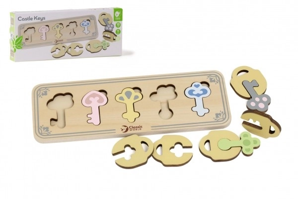 Wooden Key Shaped Puzzle for Toddlers