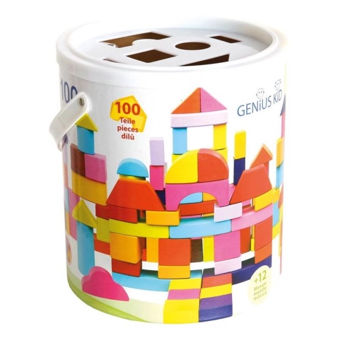 Bino Building Blocks in Bucket, 100 Pieces, New Colors