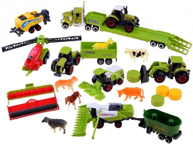 Farming Machines Tractor Set