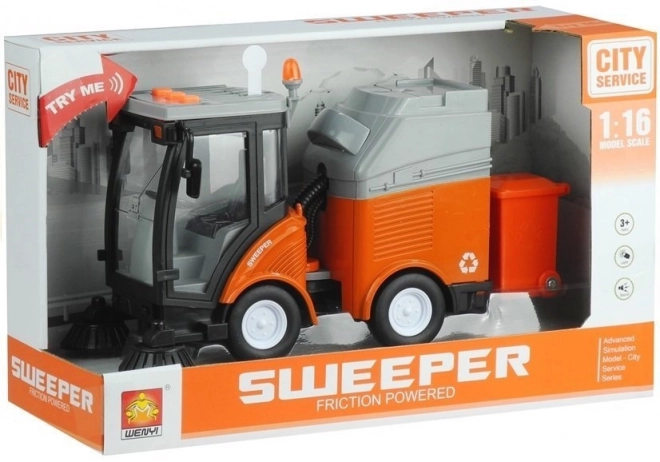 Toy Garbage Truck Sweeper with Sound and Light Effects