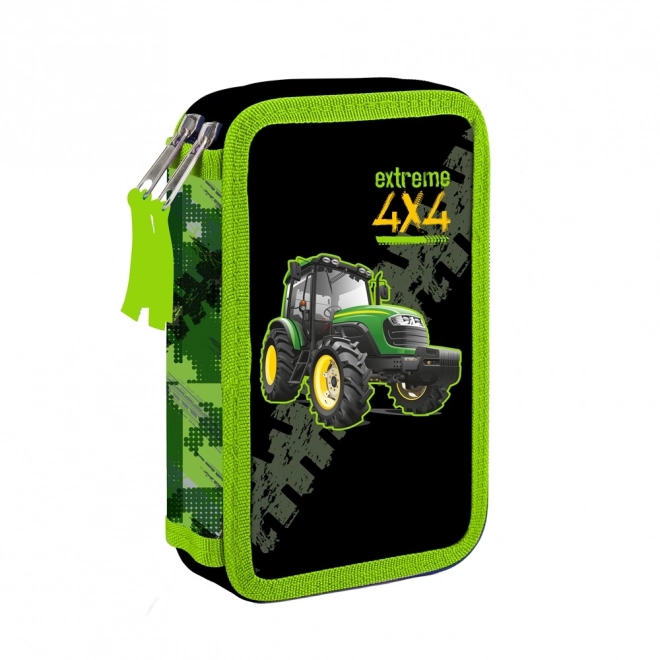 School Pencil Case with Tractor Design