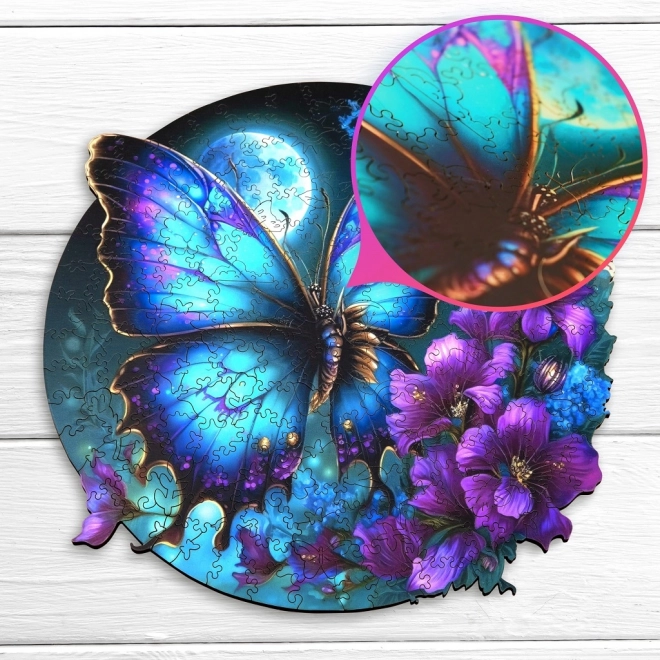 Luminescent Wooden Butterfly Puzzle