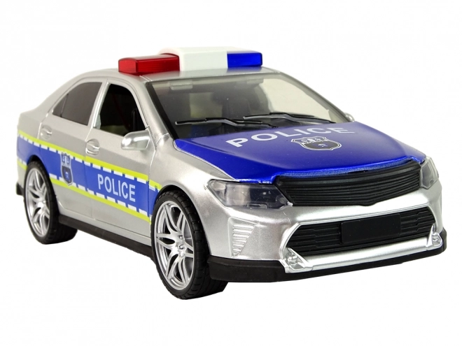 Police Car Toy with Friction Drive Sounds and Lights