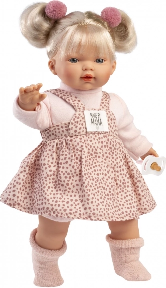 Llorens Roberta realistic doll with sounds, soft fabric body, 33 cm